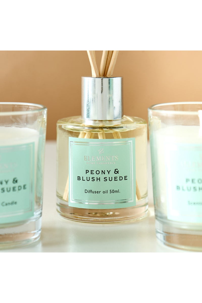 LIFESTYLE طقم هدايا مكون من 3 قطع من معطر الهواء بالقصب وزجاجة الشمع بوني وبلش سويد - Image 3
